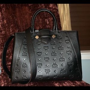 MCM Monogram Leather Satchel / Tote